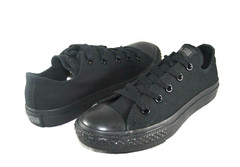 CONVERSE CHUCK TAYLOR ALL STAR 314786F BLACK MONO CANVAS CASUAL SHOE LITTLE KIDS