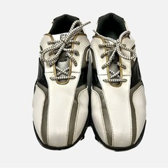 FootJoy Junior White/Black/Silver Golf Shoes Size 6M