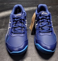 New Asics Gel-Game 8 GS Kids Shoes Size 4 1/2 Dive Blue/White 1044A025-407