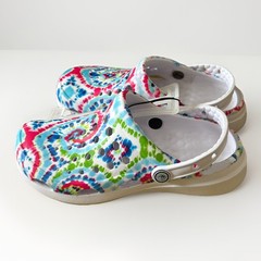 Joybees Kids Active Clogs, Washed White Tie Dye, Size J4 – NWT