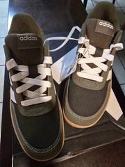 adidas Breakbase J Unisex Kids Athletic Shoes Olive White Gum Lace Up US 6