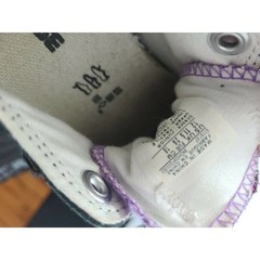 Converse All Star Purple Metallic Double Tongue 617675F Size 12 Youth Lace up