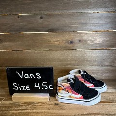 New NWOB Little Kids Vans Sk8-Hi Shark Sunset Black Sneakers Shoes Size 4.5 C