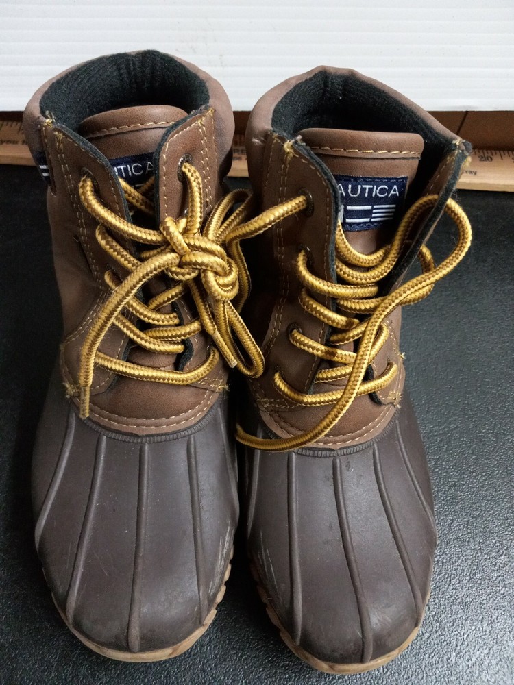 Nautica Kids Ankle Winter Duck Boots Camel Color Size 13