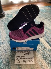 DS 2018 Adidas Swift Run Shock Pink Cloud White Juniors Sz 5.5/Women’s Sz 7