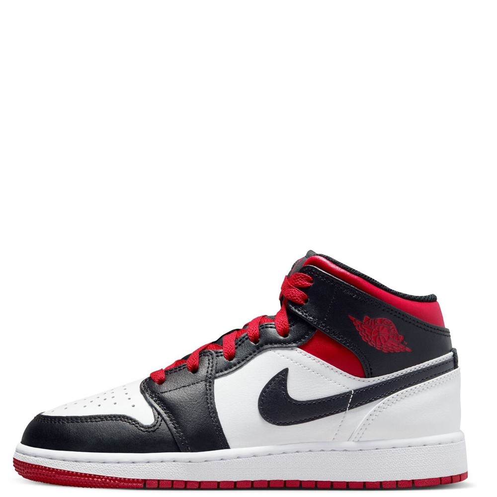 Nike Jordan 1 Mid Gym Red Black Toe 2023 (DQ8423-106) Grade School Size 3Y-7Y