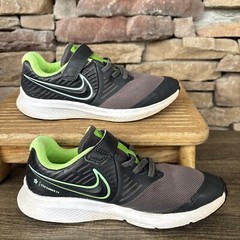 Nike Unisex Kid’s Size 2Y Star Runner 2.0 Shoe Sneaker Anthracite Electric Green