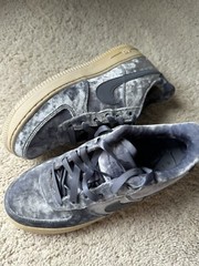 Nike Air Force 1 GS Dark Sky Blue Velvet LV8 Sneakers Size 6Y Or Women’s 8