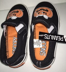 PEANUTS SNOOPY HALLOWEEN 🎃 Slip On TENNIS SHOES Toddler Size 7 Black New
