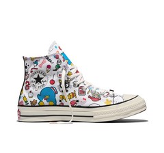 CONVERSE BID KIDS CHUCK 70 HELLO KITTY HI_WHITE/PINK/GREEN A17696C-100-SIZE 5