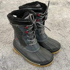 SwissTech Boots Youth Size 1 Gray Black Thinsulate Winter Snow Waterproof