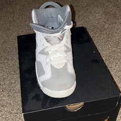 Jordan 6 cool grey retros slightly worn with crease protectors