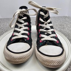 Converse All Star Chuck Taylor Hi Top Sneakers Black Galaxy Stars Junior Sz 12