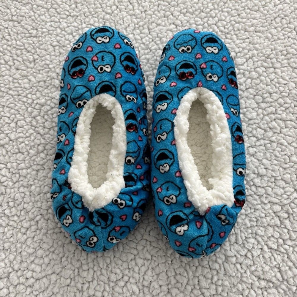 Cookie Monster Kids Sherpa Slippers. No Size Shown (10.5 Inches). Unisex