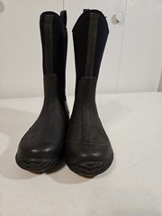 Muck Boot Black Waterproof Rubber Neoprene Boots Youth Size 1 Excellent Conditio