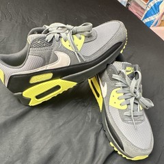 Nike Air Max Unisex Kids Gray/Yellow/Black Sneakers US 8.5 Mesh Lace-Up