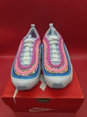 Big Kid’s Nike Air Max 97 SE White/Blue Lightning (DV7550 100) Youth Size 4.5