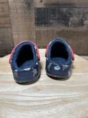 Crocs Kids Lined Clogs Rockets Planes Navy Blue Red Fleece Size C7 Toddler