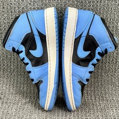 Nike Air Jordan 1 Mid University Blue Black RARE Shoe DQ8423-401 Youth Size 5.5Y