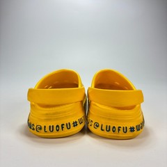 Luofu Clogs Slip On Yellow Lightweight Comfort Shoes Casual Youth Size 12