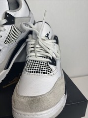 Nike Jordan 4 Retro (PS) Black White Grey BQ7669-111 Toddler Sz 3Y