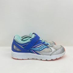 Saucony Cohesion 14 AC Blue Grey Hook Loop Strap Shoes SK165547 Youth Size 5 W