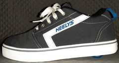 Heelys Boy’s GR8 PRO Grey White Royal Wheeled Sneakers Size US 8 UK 7 EUR 40.5