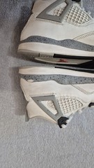 Nike Air Jordan 4 Retro Cement White Gray Black Red Men’s Athletic Sneakers