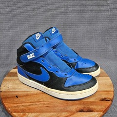 Nike Court Borough Mid 2 Sneakers Unisex Kids Black Blue 3Y High Top