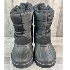 Lands End Toddler Snow Boots Black Insulated Waterproof 5M 550824 Duck Boots