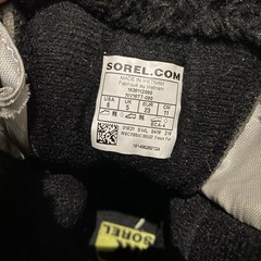 Sorel Commander Snow Boots Black/ Gray Little Kids Size 6