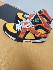 DD9281 001 NIKE AIR RAID Retro Basketball ROSWELL RAYGUNS BLACK-GOLD SZ 5Y