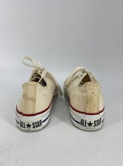 Vintage Converse All Star Low Shoe Made in USA 29165 White Youth 2.5 Women’s 4.5