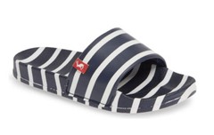 Joules Kids Unisex Poolside PVC Slider – NAVY And White Stripe Size US 11/EU 28