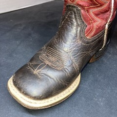 Durango Boots Youth Sz 11 M Brown Leather Buckaroo Cowboy Western