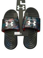 Under Armour Kids‘ Ansa Graphic Fixed Strap Slide Sandals, 4Y