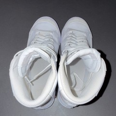 Nike Blazer Mid High Top Leather Sneakers White/Pink Kids 5Y DA4086-121