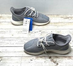 Adidas Grey Knit Sneakers Kids’ Tubular Shadow Size 2 US Youth (BB6755) NEW!!