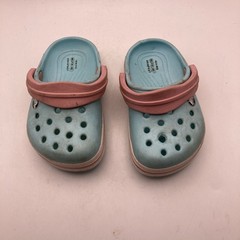 CROCS Crocband II Water Clogs Ice Blue Candy Pink White Toddler’s Size C4