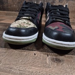 Nike Dunk Low SE GS Black Multi-Camo Kids 6Y Youth Boys DB1909-001