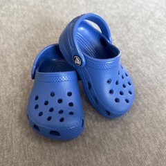 Crocs Kids Toddler 2/3 Blue Classic Clog Shoes Charm Shoes Slip On Boy Girl New