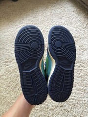 Nike Dunk Lows GS Size 5.5 Blue Green and Yellow Mix Sneakers