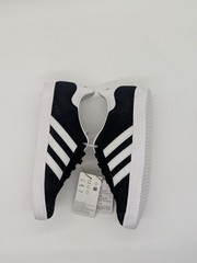 Kids Size 2Y Adidas Gazelle Black Cloud White Ortholite Sneaker Shoes BB2507 New