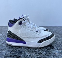Nike Air Jordan 3 Retro Dark Iris Purple PS DM0966-105 Size 11C