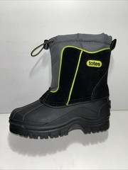 Totes Chilly Boots child size 2M Black/charcoal Waterproof Insulated New w Box