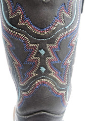 Old West Genuine Black Leather Western Cowboy Boots Children’s Youth Size 11D
