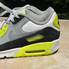 Nike Air Max 90 OG VOLT Gray Neon Green Yellow CD6864-101 | Young Boys Sz 6.5Y