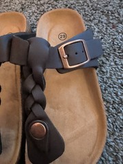 Torotto Kids, Braided Brown Cork FootBed Sandals Flip-Flops Sz 12 Eu 29 Medium