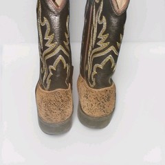 Old West BSC1878 Black Distressed Square Toe Boot Youth Size 2.5