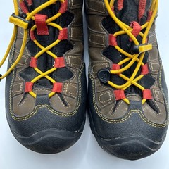Keen Pagosa Waterproof Leather & Synthetic Hiking Boot Youth 6 Bungee Laces